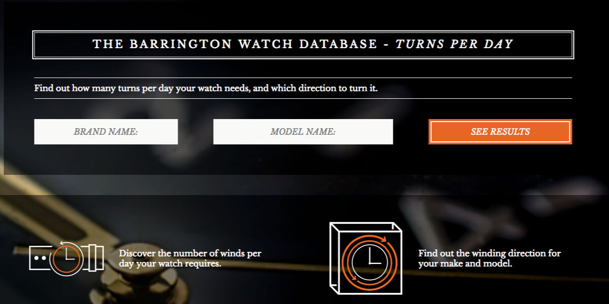 How Many Turns Per Day Does Your Watch Require Barrington
