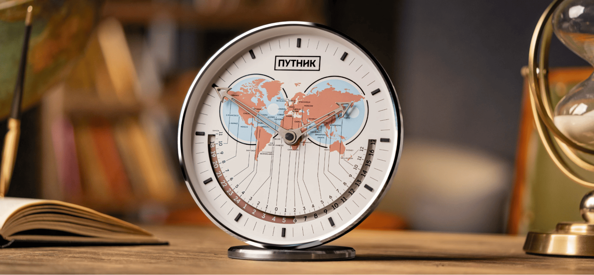 Konstantin Chaykin Traveller World Time Desk Clock | Barrington
