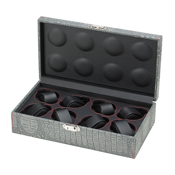 8 watch case faux alligator skin Barrington Watch Winder