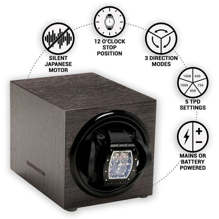 Barrington Special Edition Single Winder - Grey Koto barringtonwatchwinders  Photo 2
 Barrington Special Edition Single Winder - Grey Kotofrom barringtonwatchwinders.com - Photo 2