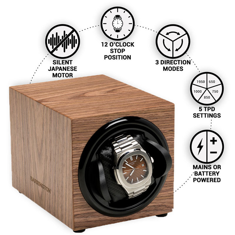 Barrington Special Edition Single Winder - American Walnut (unvarnished)