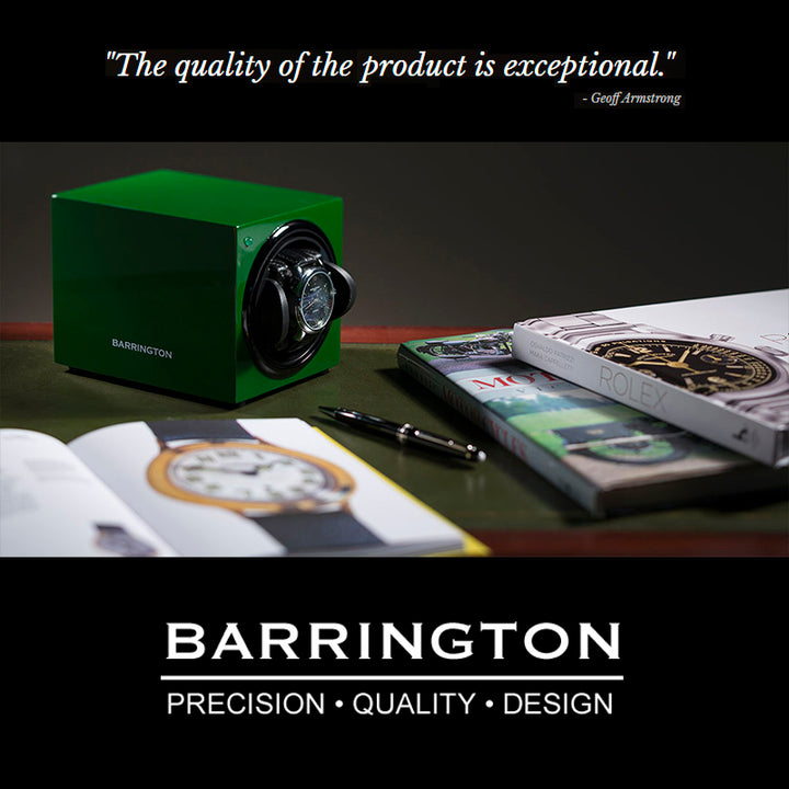 Barrington Single Winder - Racing Green barringtonwatchwinders  Photo 11
 Barrington Single Winder - Racing Greenfrom barringtonwatchwinders.com - Photo 11