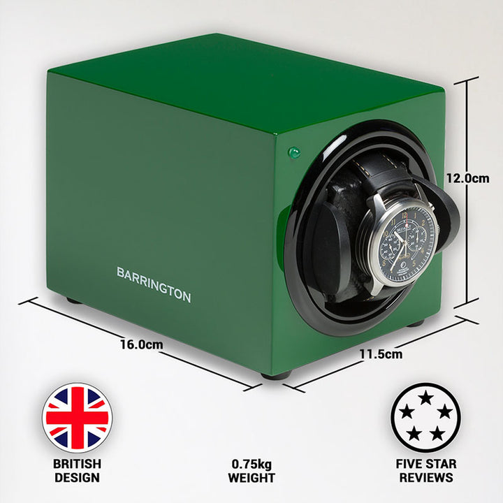 Barrington Single Winder - Racing Green barringtonwatchwinders  Photo 3
 Barrington Single Winder - Racing Greenfrom barringtonwatchwinders.com - Photo 3