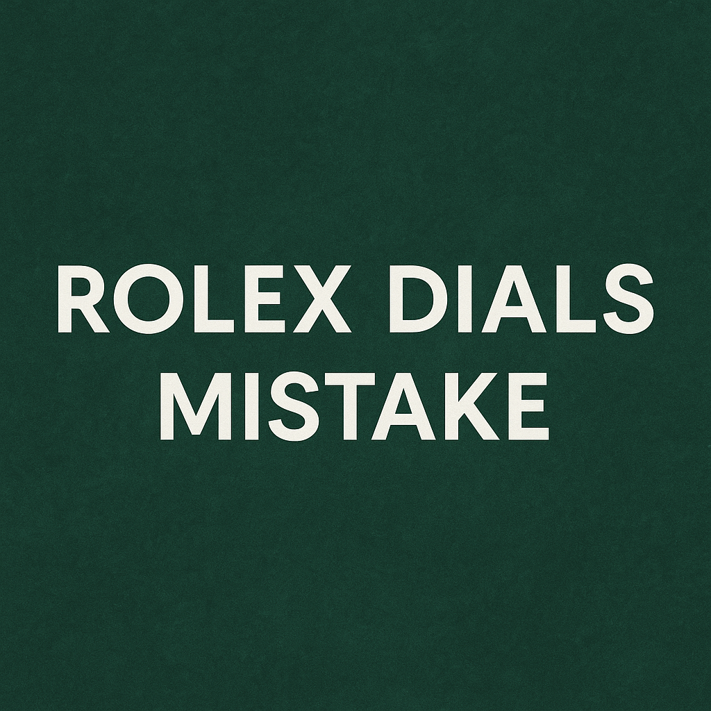 Rolex Mistake Dials Explained