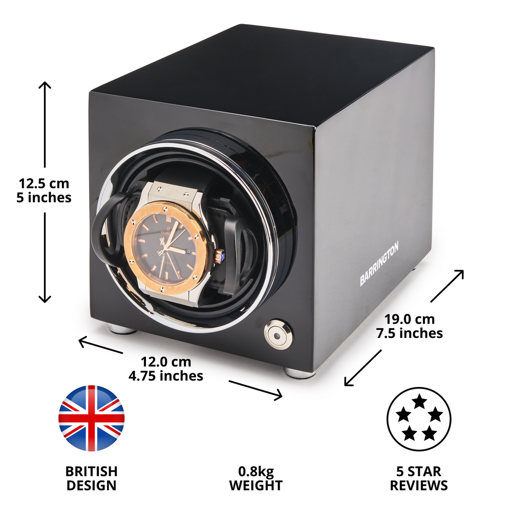 Barrington Oxford Watch Winder - Black | Specs Front