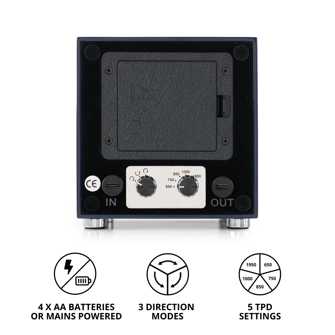 Barrington Oxford Watch Winder - Black | Specs Behind from barringtonwatchwinders.com - Photo 4