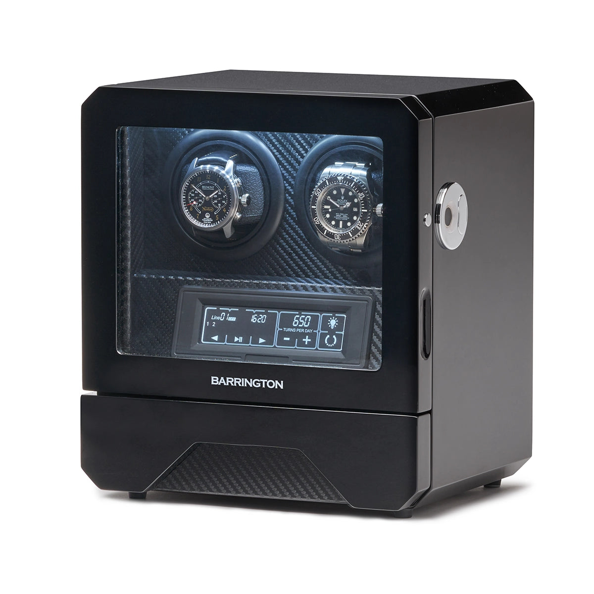 Ebony Touch Screen LED Watch Winder for 3 Watches | StrapsCo