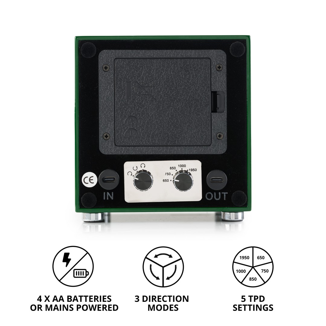 Barrington Oxford Watch Winder - Green | Specs Behind from barringtonwatchwinders.com - Photo 4