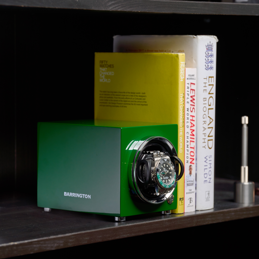 Barrington Oxford Watch Winder - Green | Lifestyle Image from barringtonwatchwinders.com - Photo 9