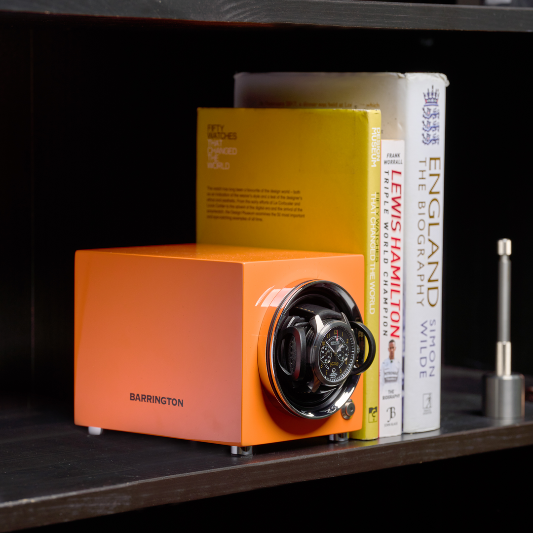 Barrington Oxford Watch Winder - Burnt Amber | Lifestyle Image from barringtonwatchwinders.com - Photo 9