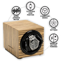 Barrington Special Edition Single Winder - Zebrano (unvarnished)